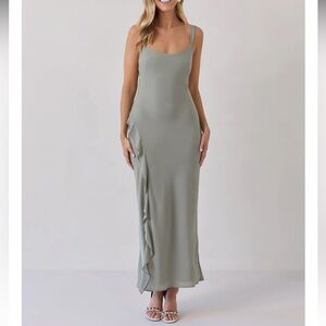 Park & Fifth Elegant Green Maxi Dress